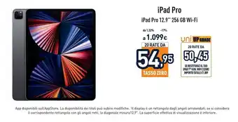 Unieuro Ipad pro 12.9" (quarta gen.) wi‑fi 256gb - grigio siderale offerta
