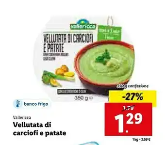 Lidl Vellutata di carciofi e patate 350 g offerta