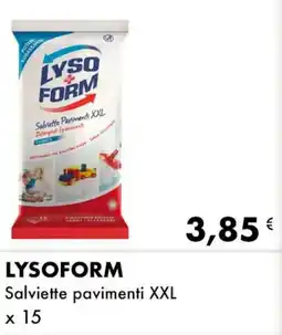 Iper Tosano LYSOFORM Salviette pavimenti XXL x 15 offerta