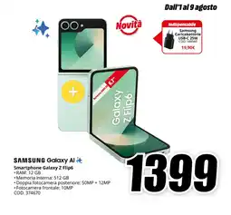 MediaWorld SAMSUNG Smartphone Galaxy Z Flip6 offerta