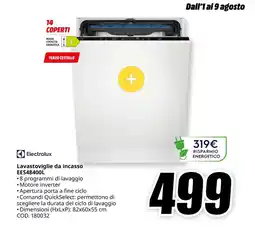 MediaWorld Electrolux Lavastoviglie da incasso EES48400L offerta