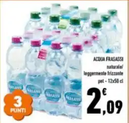 Conad ACQUA FRASASSI naturale leggermente frizzante pet-12x50 cl offerta