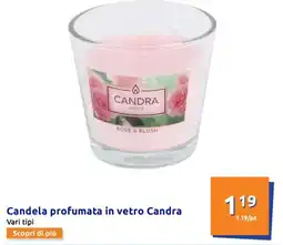 Action Candela profumata in vetro Candra offerta