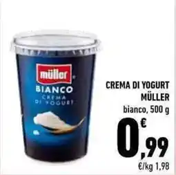 Conad City CREMA DI YOGURT MÜLLER bianco, 500 g offerta