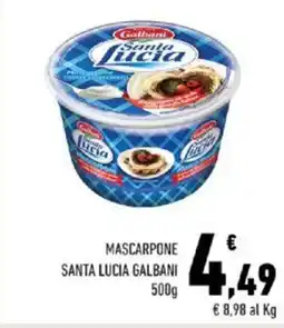 Conad MASCARPONE SANTA LUCIA GALBANI 500g offerta