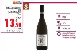 Conad FRASCATI SUPERIORE DOCG CASTEL DEL PAOLIS 750 ml offerta