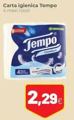 Coop famiglia cooperativa Carta igienica Tempo 4 maxi rotoli offerta
