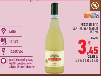 Conad FRASCATI DOC CANTINE SAN MARCO 750 ml offerta