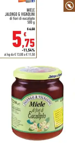 Conad MIELE JALONGO & VIGNOLINI di fiori di eucalipto 500 g offerta