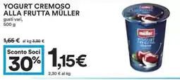 Coop YOGURT CREMOSO ALLA FRUTTA MÜLLER gusti vari, 600 g offerta
