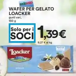 Coop WAFER PER GELATO LOACKER gusti vari, 150 g offerta
