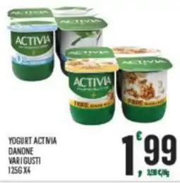 Despar YOGURT ACTIVIA DANONE VARI GUSTI 125G X4 offerta