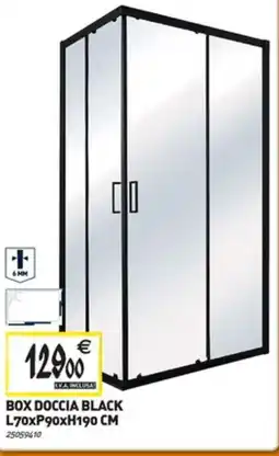 Tecnomat BOX DOCCIA BLACK L70xP90xH190 CM offerta