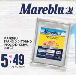 Sisa MAREBLU TRANCIO DI TONNO IN OLIO DI OLIVA 500 GR offerta