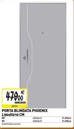 PORTA BLINDATA PHOENIX L90xH210 CM