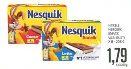 Supermercati Piccolo NESTLÉ NESQUIK SNACK VARI GUSTI X8-208 G offerta