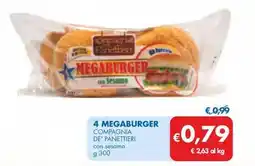 MD Discount 4 MEGABURGER COMPAGNIA DE' PANETTIERI con sesamo offerta