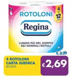4 ROTOLONI CARTA IGIENICA REGINA