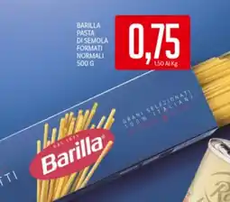 Supermercati Piccolo BARILLA PASTA DI SEMOLA FORMATI NORMALI 500 G offerta