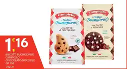 Vivo Supermercati BISCOTTI BUONGIORNO CAMPIELLO CIOCCOLATO/NOCCIOLE GR 350 offerta