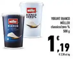 Conad City YOGURT BIANCO MÜLLER classico/zero% 500g offerta
