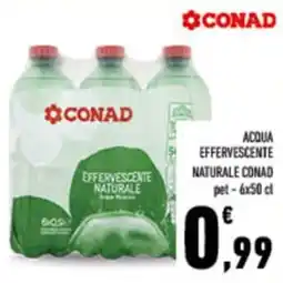Conad City ACQUA EFFERVESCENTE NATURALE CONAD pet - 6x50 cl offerta