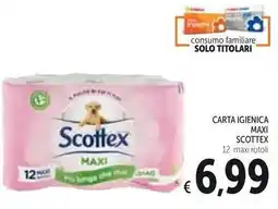 Spazio Conad CARTA IGIENICA MAXI SCOTTEX 12 maxi rotoli offerta
