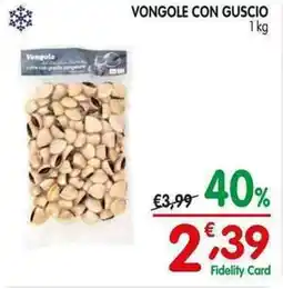 D'Ambros VONGOLE CON GUSCIO 1 kg offerta