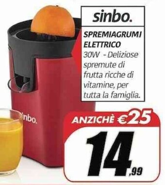 Telitaly Sinbo Spremiagrumi Elettrico offerta