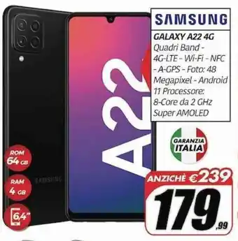 Telitaly Samsung Galaxy A22 4G offerta