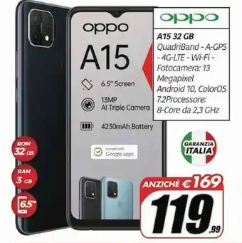 Telitaly Oppo A15 32 GB offerta