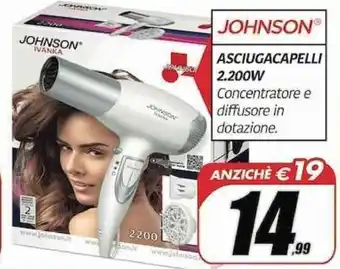 Johnson Asciugacapelli 2.200W