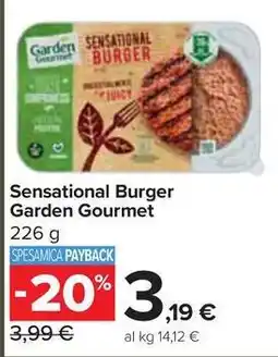 Carrefour Market Sensational Burger Garden Gourmet offerta