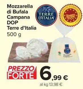 Carrefour Market Mozzarella di Bufala Campana DOP Terre d'Italia offerta