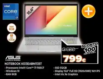 Expert Asus Notebook K513EABN1135T offerta
