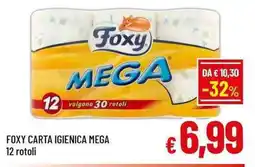 A&O FOXY CARTA IGIENICA MEGA 12 rotoli offerta