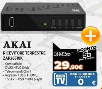 Akai Ricevitore Terrestre ZAP26510K