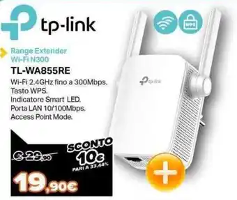 Expert tp-link Range Extender Wi-Fi N300 TL-WA855RE offerta