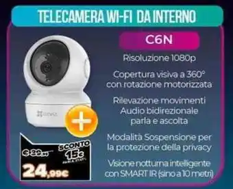 Expert Telecamera Wi-Fi da Intero C6N Risoluzione 1080p offerta