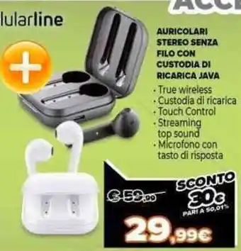 Expert Cellularline Auricolari Stereo senza filo con custodia di ricarica java offerta