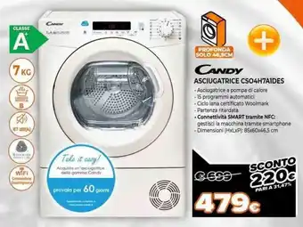 Expert Candy Asciugatrice CSO4H7A1DES offerta