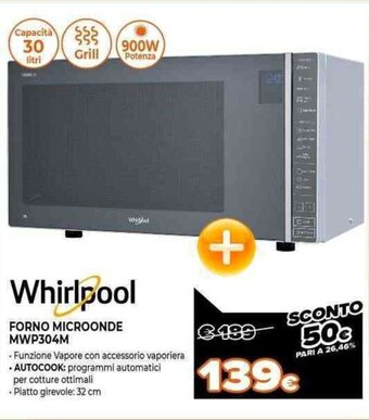 Expert Whirlpool Forno Microonde MWP304M offerta