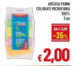 A&O ARCASA PANNI COLORATI MICROFIBRA 100% 5 pz offerta
