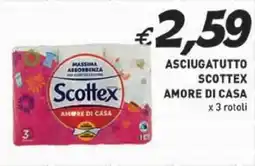 Coal ASCIUGATUTTO SCOTTEX AMORE DI CASA x 3 rotoli offerta