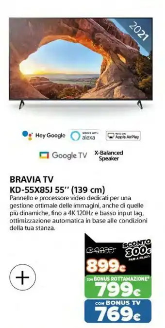 Expert Sony Bravia TV KD-55X85J 55" (139 cm) offerta