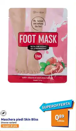 Action Maschera piedi Skin Bliss offerta