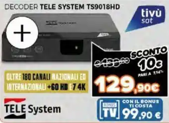 Expert Tele System Decoder TS9018HD offerta