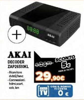 Expert Akai Decoder ZAP26510KL offerta
