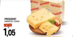 Al Discount PRESIDENT EMMENTAL FORMA offerta