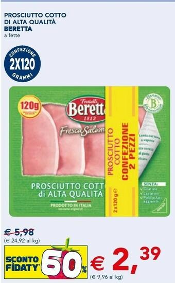 Esselunga Prosciutto cotto di alta qualita offerta